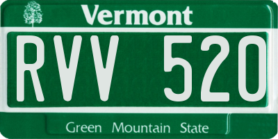VT license plate RVV520