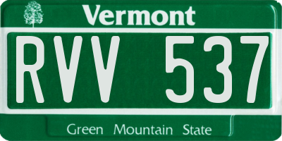 VT license plate RVV537