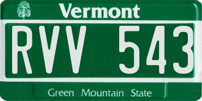 VT license plate RVV543