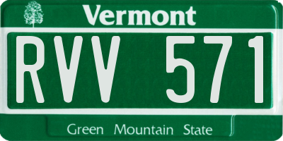 VT license plate RVV571