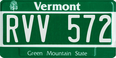 VT license plate RVV572