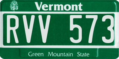 VT license plate RVV573