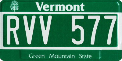 VT license plate RVV577