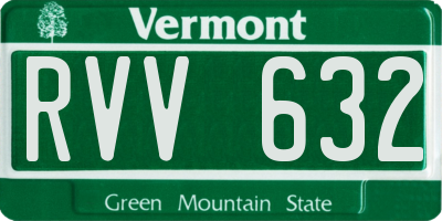 VT license plate RVV632