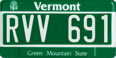 VT license plate RVV691