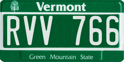 VT license plate RVV766