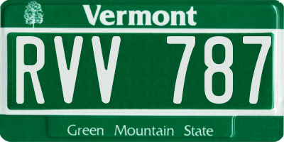 VT license plate RVV787