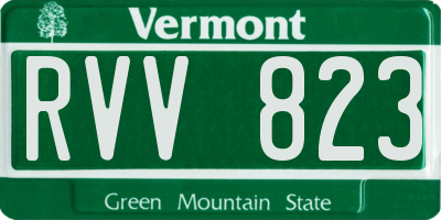 VT license plate RVV823