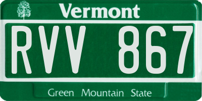VT license plate RVV867