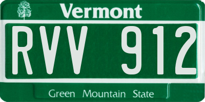 VT license plate RVV912