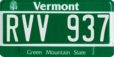 VT license plate RVV937
