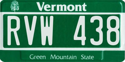 VT license plate RVW438