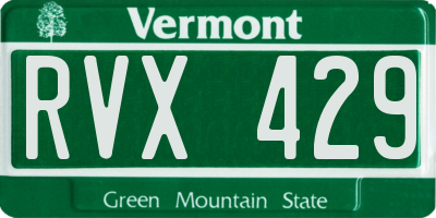 VT license plate RVX429