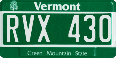 VT license plate RVX430