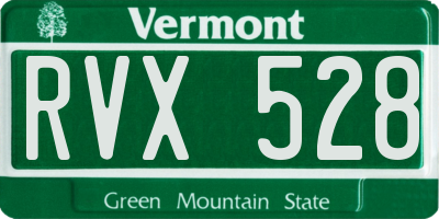 VT license plate RVX528