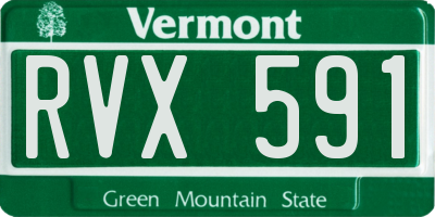 VT license plate RVX591