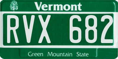 VT license plate RVX682
