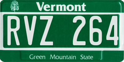 VT license plate RVZ264