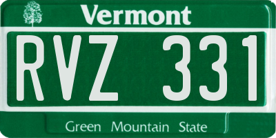 VT license plate RVZ331
