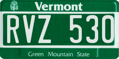 VT license plate RVZ530