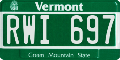 VT license plate RWI697