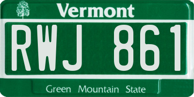 VT license plate RWJ861