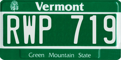 VT license plate RWP719
