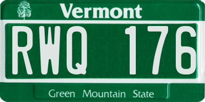 VT license plate RWQ176
