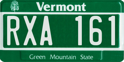 VT license plate RXA161