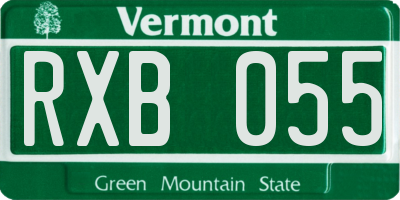 VT license plate RXB055