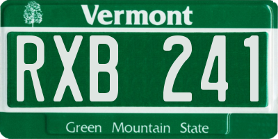VT license plate RXB241