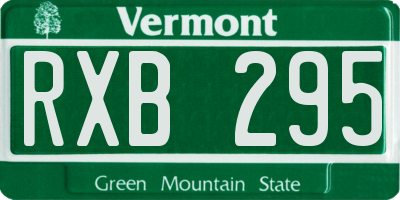 VT license plate RXB295