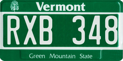 VT license plate RXB348