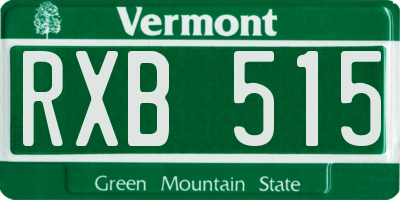 VT license plate RXB515