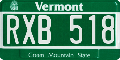 VT license plate RXB518
