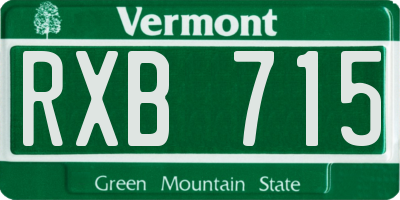 VT license plate RXB715