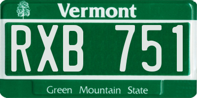 VT license plate RXB751