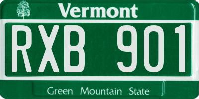 VT license plate RXB901