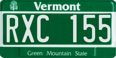 VT license plate RXC155