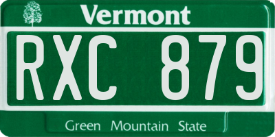 VT license plate RXC879