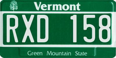 VT license plate RXD158