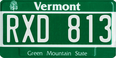 VT license plate RXD813
