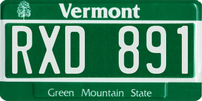 VT license plate RXD891