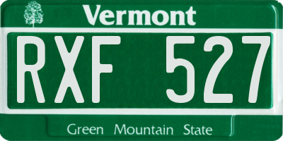 VT license plate RXF527