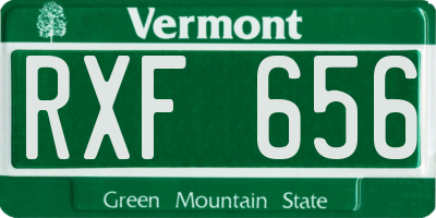VT license plate RXF656