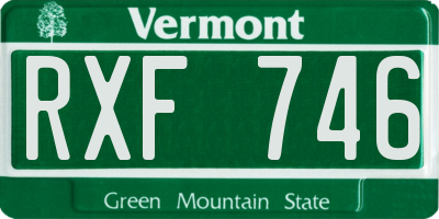 VT license plate RXF746