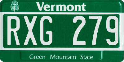 VT license plate RXG279
