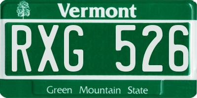 VT license plate RXG526