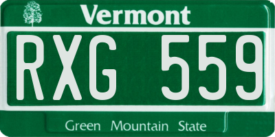 VT license plate RXG559
