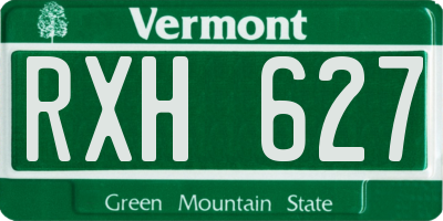 VT license plate RXH627